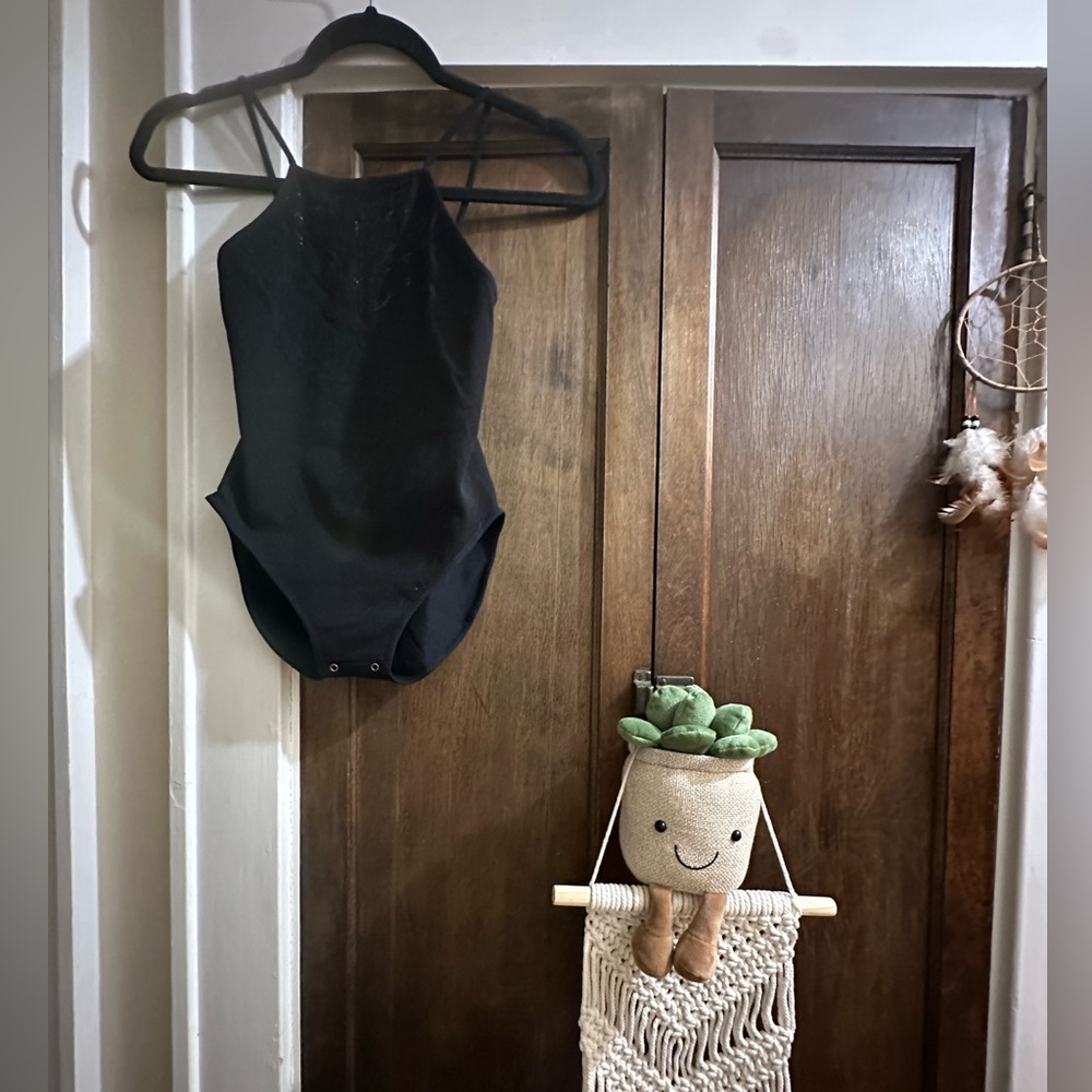 NWOT- free people Size m/l- intimately black body suit